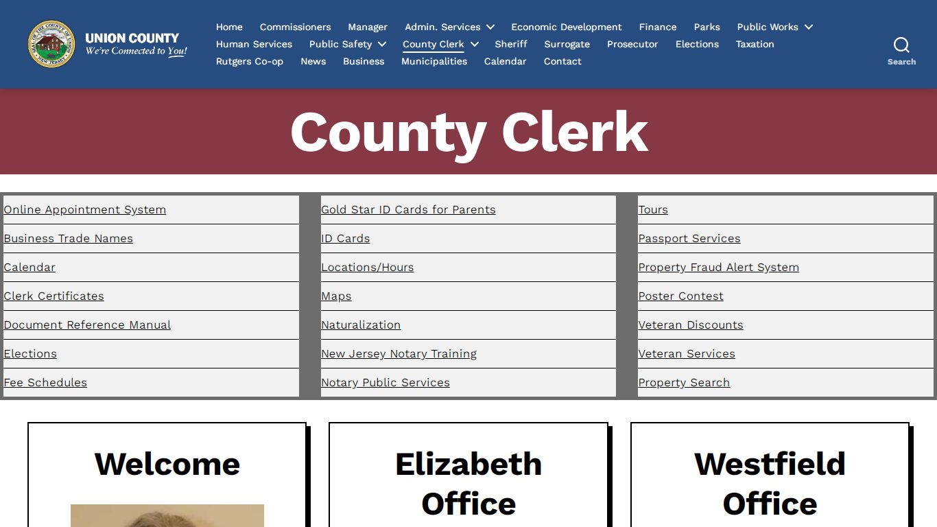 County Clerk – County of Union, New Jersey